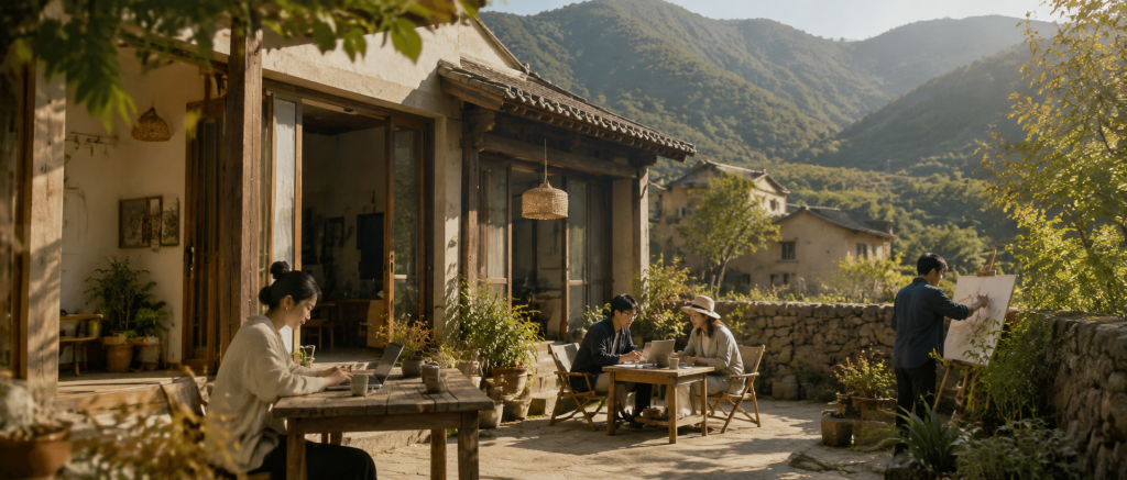 创客经济下沉乡村：闲置院落如何变成旅居资产｜创客经济、旅居资产