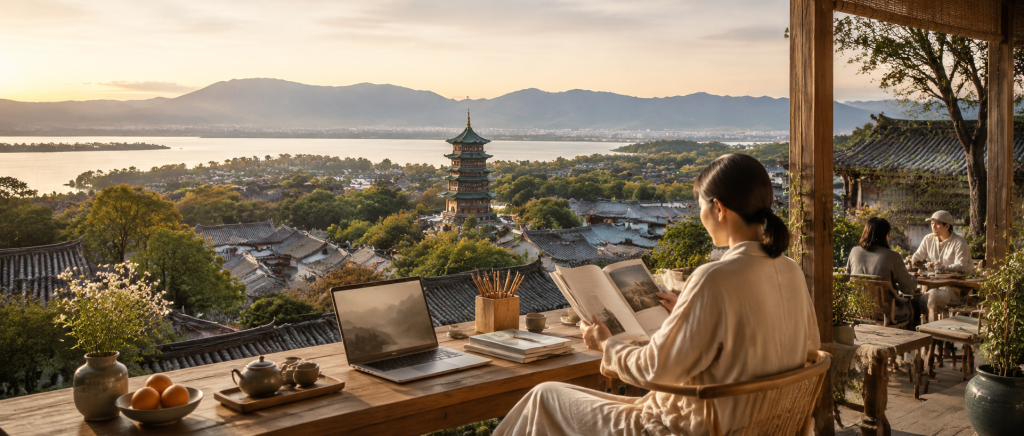 中国城市旅居生活指数报告（2026昆明篇）｜闲鹤庄、旅居空间