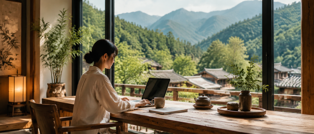 一个人也能成事：山居里的OPC与旅居式办公｜one person company、xianhezhuang