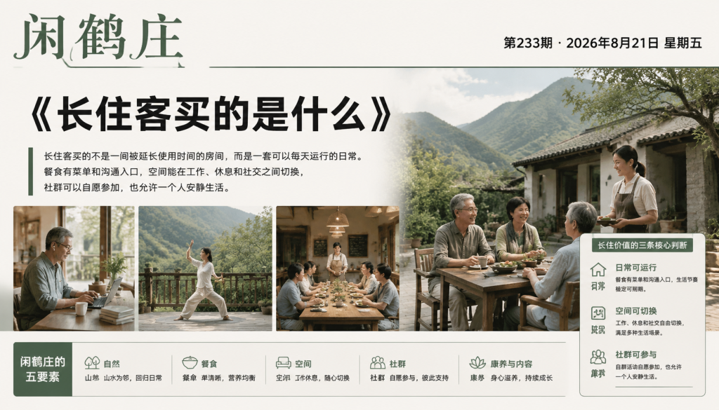 长住客买的是什么｜闲鹤庄、在营基地